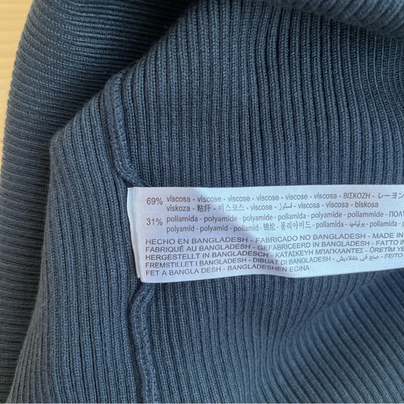 NWT Zara Fitted Ribbed Knit Top - Picture 4 of 4